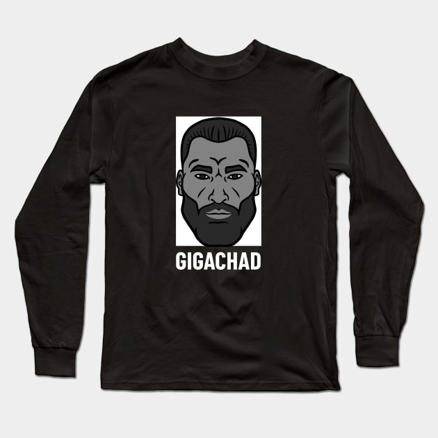 Gigachad Meme Apparel Long Sleeve T-Shirt by Chad Corner